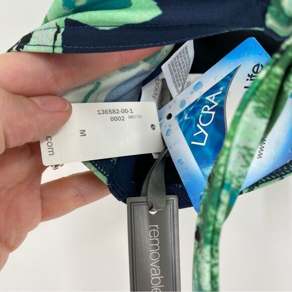 GAP Green and Blue Floral Bikini Top size M - Picture 3 of 3